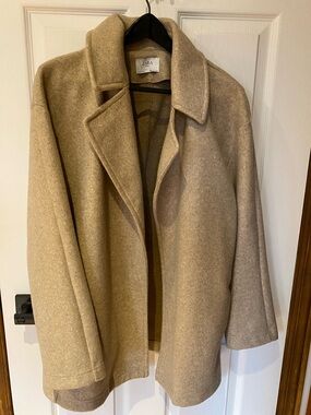 Zara Women's Beige Single-Breasted Coat